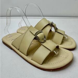 Free People Sloan Buttermilk Leather Buckle Sandals Women's Sz 7